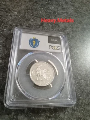 2000-S MASSACHUSETTS Silver Proof Quarter PR70 PCGS FLAG LABEL NICE LOW PRICE!! - Image 1 of 4