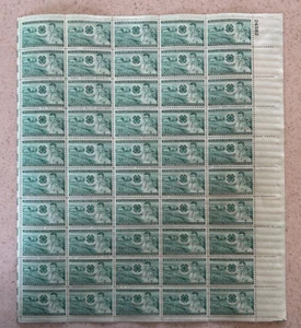 SELLO DE ESTADOS UNIDOS 1005 HOJA DE 50 SELLOS DE PALOS 4-H CARA DE 3 CENTAVOS MNH - Imagen 1 de 3