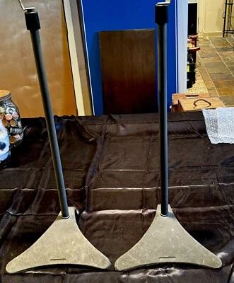 2 Atlantic Speaker Stands Satellite Metal Surround Sound Adjustable 26”- 48” - Image 1 of 4