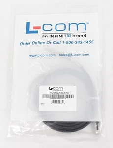 Cable cruzado L-Com 10' negro Cat 5E NUEVO TRD815CRBLK-10 - Imagen 1 de 5