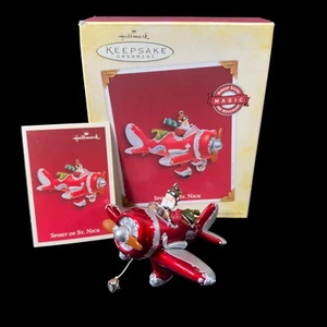 Hallmark Christmas Ornament Spirit of St. Nick Red Plane Magic 2005 - Picture 1 of 15
