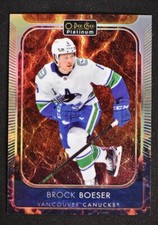 2021-22 O-Pee-Chee OPC Platinum Base Hot Magma #35 Brock Boeser /499