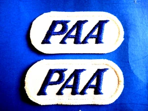 Pan American Airways PAA 2 Pocket Patches, Unused, ORIGINAL 3 1/2in x 1 1/2in - Picture 1 of 2
