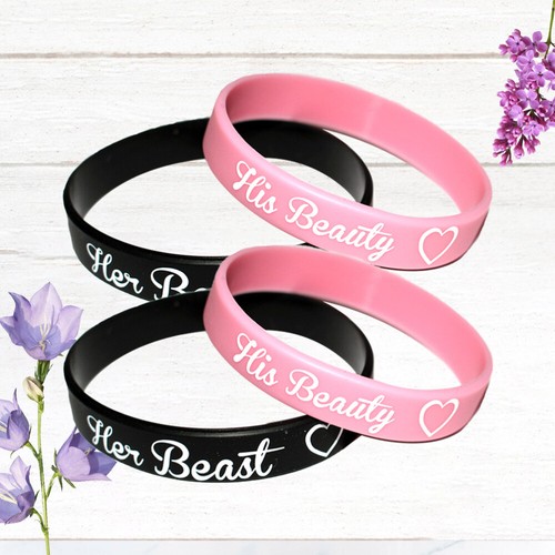 4 PZ Coppia Braccialetti Amanti San Valentino Bracciali Accessori Festa