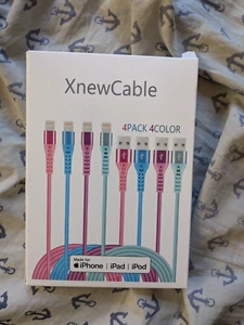iPhone Lightning Cable - 4 pack- 1ft, 2 X 3ft, 5ft - Open Box - Picture 1 of 3