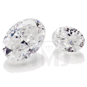0.1-18ct Oval Crushed Ice Cut Loose Moissanite Stone Gem White D VVS1 With GRA - Picture 1 of 17