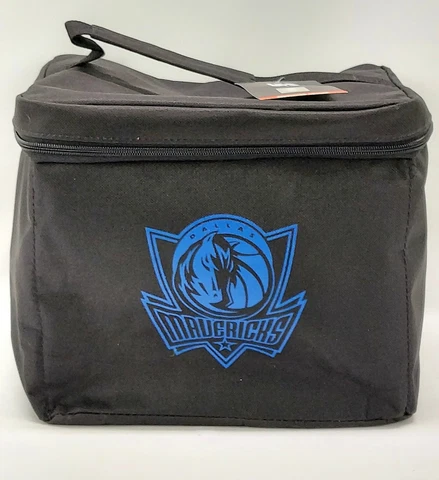 Black Insulated Cooler ~ Dallas Mavericks ~  9.8" x 8.5" x 8.5" Cover