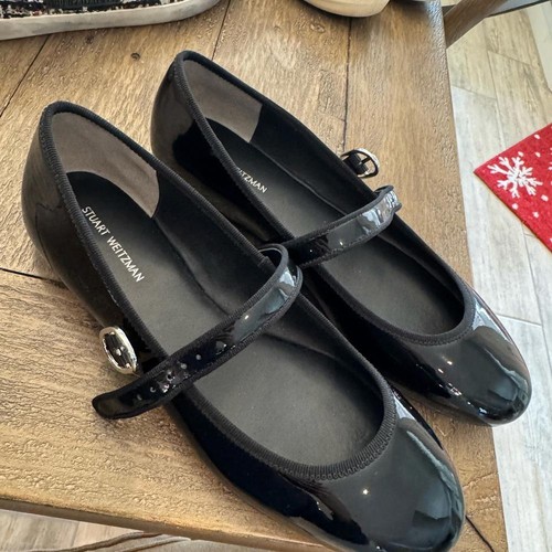 Ballerine Stuart Weitzman nere brevettate Mary Jane Alice ESAURITE taglia 9