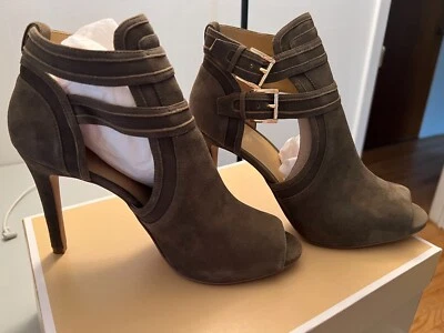 Michael Kors Blaze Open Toe Bootie Size 9.5- Suede - Image 1 of 4
