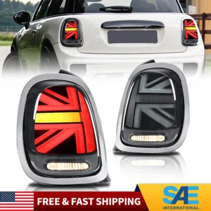 Pair Tail Lights Smoked for BMW Mini FWD F55 F56 F57 Cooper 2014-2019 Sequential - Picture 1 of 9