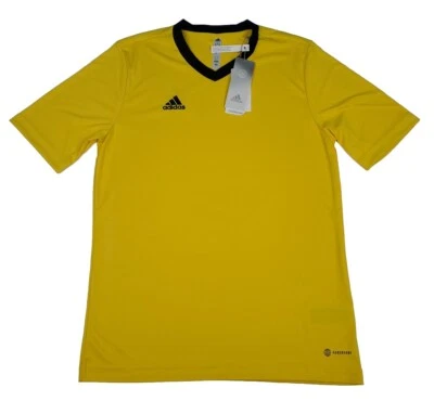 Adidas Entrada 22 Soccer Jersey Top (Youth) Yellow / Black Size XL Kids NWT - Image 1 of 4