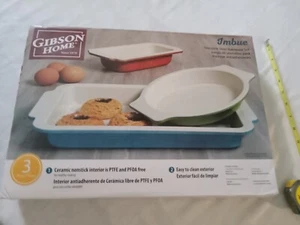 Gibson Home 3 Piece Non-Stick Steel Bakeware Set - Picture 1 of 11