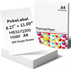100x A4 Thermal Paper Compatible for A4 Printer Brother PJ762/PJ763MFi M08F P831 - Bild 1 von 8