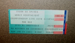 Mike Tyson vs Spinks 6/27/1988 Boxing CCTV The Vic Theater Chicago Ticket Stub - Picture 1 of 3