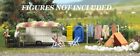 HO Busch 6023 CAMPING TRAILER SCENE KIT with Accessories