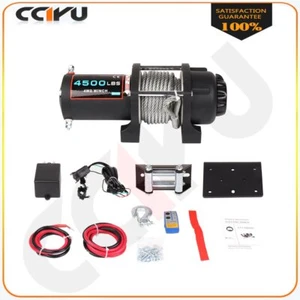 4500LBS Winch 12V Electric Remote Control 10M Steel Cable For 2002-2010 Hummer - Picture 1 of 12
