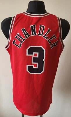 Подлинная футболка чемпиона NBA Chicago Bulls по баскетболу No3 Chandler размер L - Изображение 1 из 4
