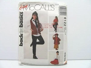 McCall's 6122 Niñas Falda Camisa Antibote Pantalones Chaleco Talla 14 Patrón de Costura #266 - Imagen 1 de 6