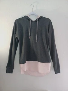 Calia Double Layer Look Hooded Top Size Small Gray Pink Carrie Underwood  - Picture 1 of 16