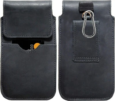 Vera Pelle Anca Cintura Custodia per Sharp Aquos sense8 Protettiva 1A Nero - Immagine 1 di 4