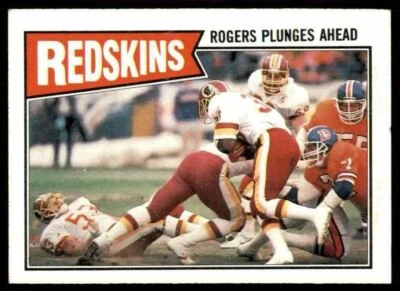 1987 Topps Redskins Rogers Plunges Ahead Washington Redskins #63 - Image 1 of 2