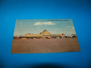 Chicago Midway Airport Chicago, Illinois Vintage Postcard - Picture 1 of 2