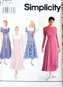 EXCLUSIVE OOP SIMPLICITY PATTERN SZ 6 8 10 DRESS MODEST FIGURE FLATTERING ~ - Picture 1 of 2