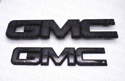 2014-2019 GMC Sierra Black Emblem Package Front & Rear 1500 2500HD 3500HD - Image 1 of 4