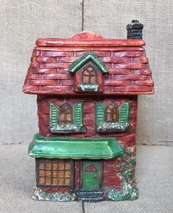 Vintage Korbgeflecht Stil Landhaus Keramik Leckerli Glas Handarbeit Kobold Kern - Bild 1 von 10