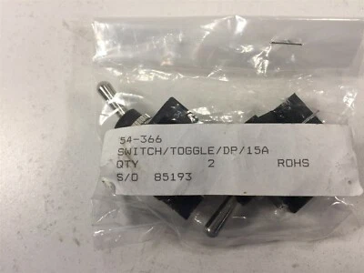 (1) NTE 54-366 Toggle Switch DPST Bat Handle Foto 1 de 4
