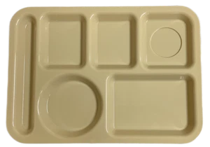 CARLISLE 6 Compartment Divided Cafeteria School Daycare Camping Food Tray plate - Picture 1 of 3