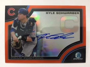 Kyle Schwarber Orange Refractor Auto #02/25 2015 Bowman Chrome Baseball Prime - Picture 1 of 2