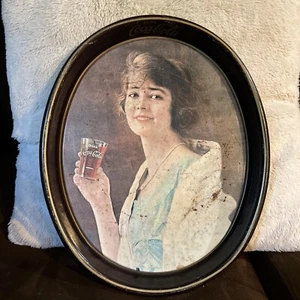 Vintage 1973 Coca-Cola Metal Tray Memorabilia of 1923 Advertisement Young Lady - Picture 1 of 12