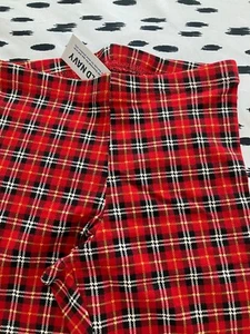 OLD NAVY GIRLS RED PLAID STRETCHY LEGGINGS SIZE M (8) NWT - Picture 1 of 2
