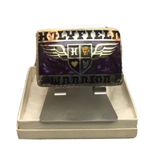 Johnson Held Holyfield Warrior Mother Pearl Inlay Western Gürtelschnalle 1000 Made! - Bild 1 von 6