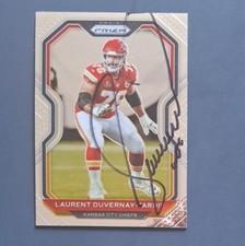 2020 Autographed Panini Prizm #129 Laurent Duvernay-Tardif Kansas City Chiefs 