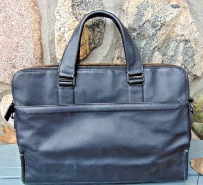 Сумка деловая TUMI 63000D черная кожа тонкий портфель для ноутбука ручная кладь 15 дюймов бриф - Изображение 1 из 4
