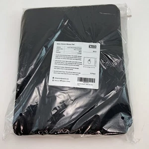 Ktrio 10 Pack Mouse Pads With Lycra Cloth And Natural Rubber, Stitched Edges BLK - Picture 1 of 4