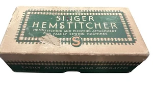 Vintage 1938 SINGER USA Hemstitching and Picot Attachment with Box, Instructions - Picture 1 of 4