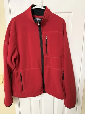 Chaqueta polar Polo Sport Ralph Lauren para hombre grande roja cremallera completa Polartec de colección usada en excelente estado Foto 1 de 4