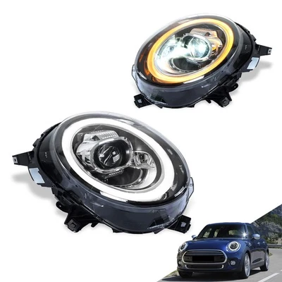 RGB Projector Headlights For MINI Cooper F55 F56 F57 2014-2024,Halogen Type Only Foto 1 de 4
