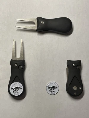 (1) Cypress Point Club 1" Coin Golf Marker & (1) Switchblade Golf Divot Tool