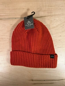 Alpine Design Men's Molten Lava Red Cuff Beanie Hat One Size NWT Winter Warm - Picture 1 of 6