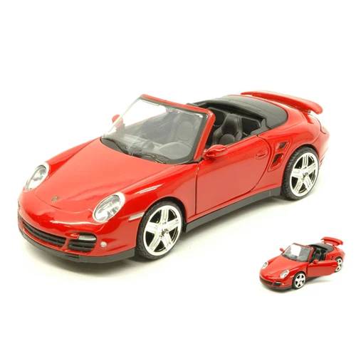 PORSCHE 911 (997) TURBO CABRIO 2005 RED 1:24 Motormax Auto Stradali Modellino Nu - Immagine 1 di 1