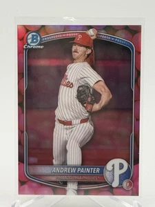 2025 Bowman Chrome ANDREW PAINTER Bubble Gum Refractor SSSP Phillies ! - Picture 1 of 2