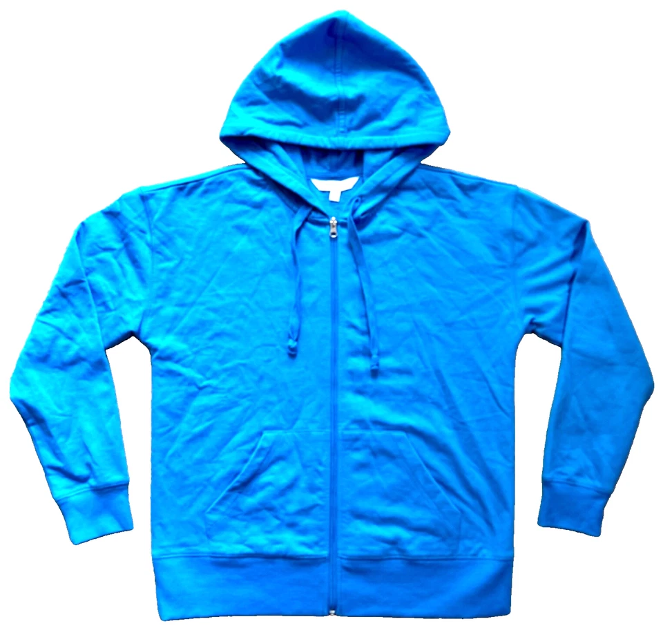 Real Comfort by Chadwicks Blue Light Weight Zipup Dropped shoulder Hoodie Small - Image 1 of 4