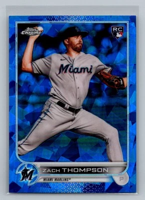 2022 Topps Chrome Sapphire Edition Zach Thompson #227 Rookie RC - Image 1 of 2