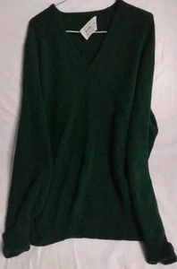 Vintage Puritan Herren Pullover V-Ausschnitt Lammwolle Grün XL - Bild 1 von 5