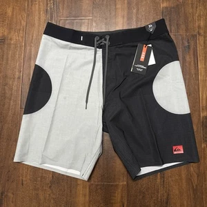 NWT Quiksilver Highline Pro Straight Black/Grey 19” Board Shorts Men’s 34. A3 - Picture 1 of 9
