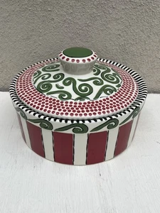 M Bagwell Caffco Simply Christmas 2qt Covered Casserole with Lid Tortilla Warmer - Picture 1 of 13